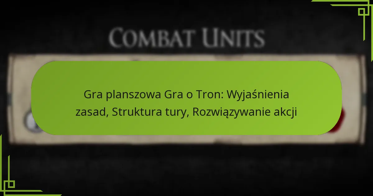 Gra planszowa Gra o Tron: Wyjaśnienia zasad, Struktura tury, Rozwiązywanie akcji